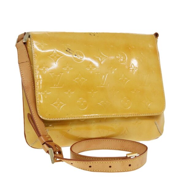 LOUIS VUITTON Monogram Vernis Thompson Street Bag Lime Yellow - Picture 1 of 16